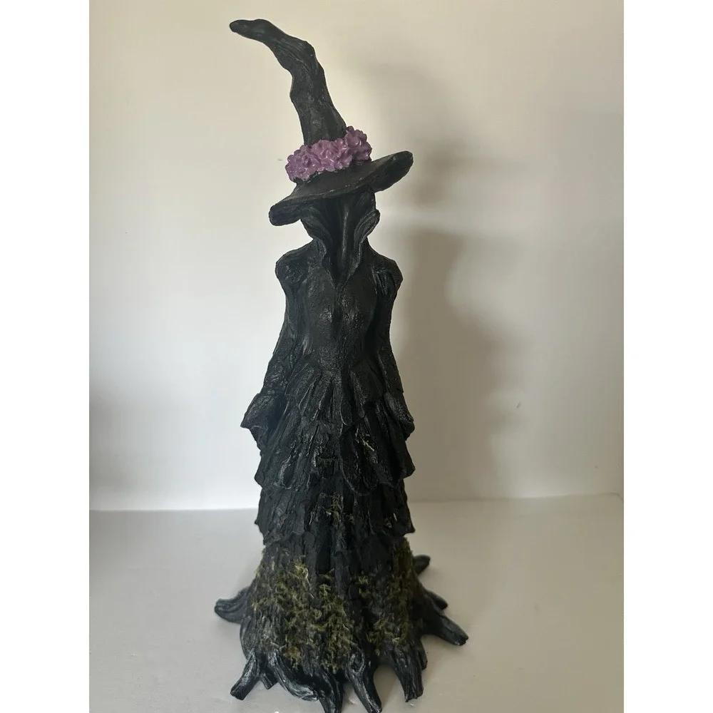 Tahari Home Faceless Witch Figurine Gothic Halloween Tabletop Decor Black Purple